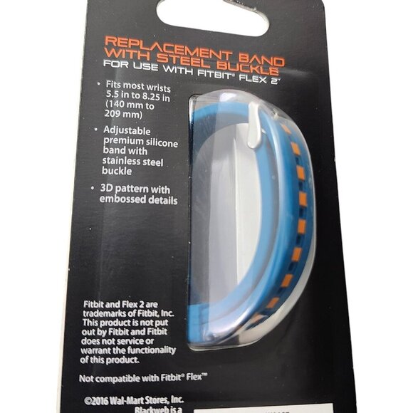 🪻BOGO🪻 2 Blackweb Replacement‎ Bands with Steel Buckles for Fitbit Flex 2 - Picture 5 of 9